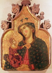 Neitsyt ja lapsi (tempera paneelissa)